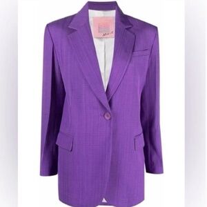 New SANDRO Tailored Purple Oversized Jacket Sz 36/US 4 Original Price $545